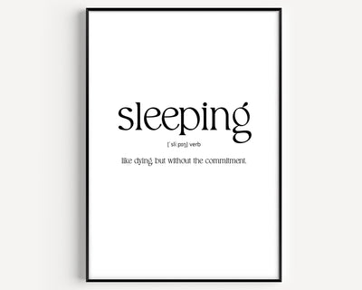 Sleeping Definition Print - Magic Posters