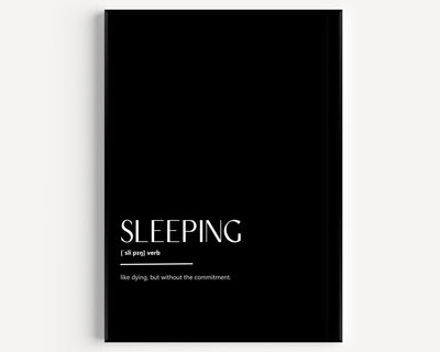 Sleeping Definition Print - Magic Posters