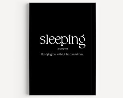 Sleeping Definition Print - Magic Posters