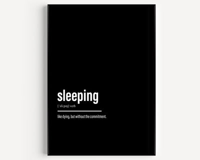Sleeping Definition Print - Magic Posters