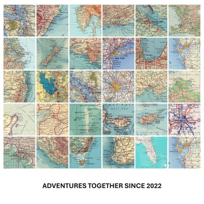 Personalised Travel Map Print (Square)