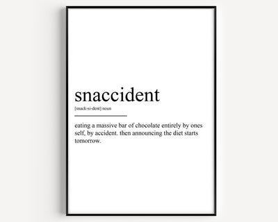 Snaccident Definition Print V3 - Magic Posters