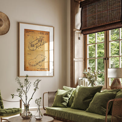 SNES Controller 1993 Patent Print - Magic Posters