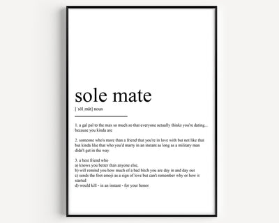 Sole Mate Definition Print - Magic Posters