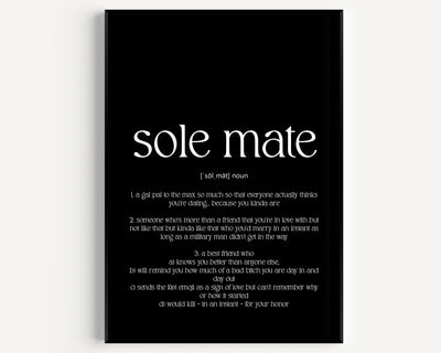 Sole Mate Definition Print - Magic Posters