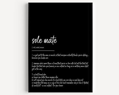 Sole Mate Definition Print - Magic Posters