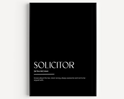 Solicitor Definition Print - Magic Posters