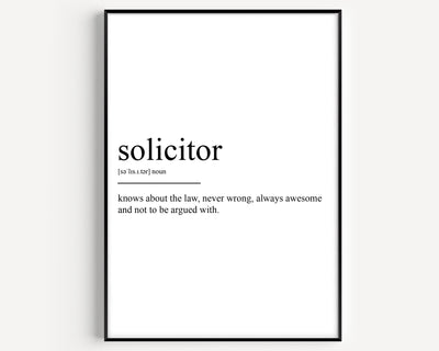 Solicitor Definition Print - Magic Posters