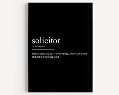 Solicitor Definition Print - Magic Posters