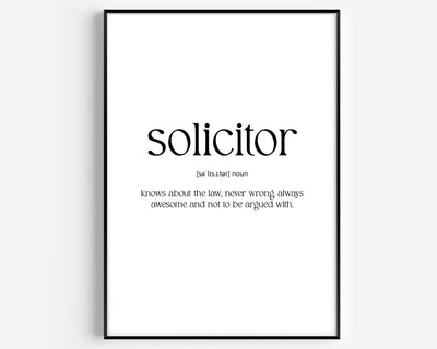 Solicitor Definition Print - Magic Posters