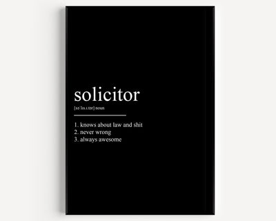 Solicitor Definition Print - V2 - Magic Posters