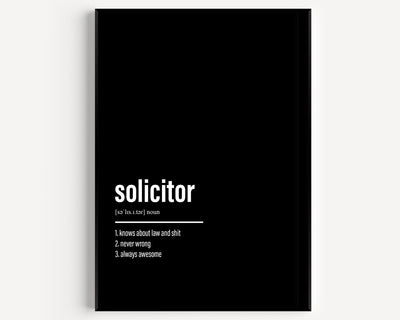 Solicitor Definition Print - V2 - Magic Posters