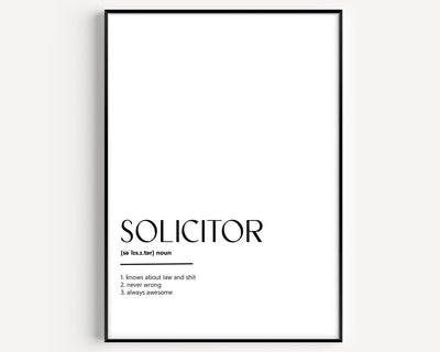 Solicitor Definition Print - V2 - Magic Posters