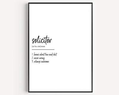 Solicitor Definition Print - V2 - Magic Posters