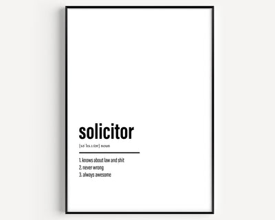 Solicitor Definition Print - V2 - Magic Posters