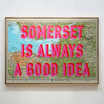 Somerset Retro Pop Art Map Print - Magic Posters