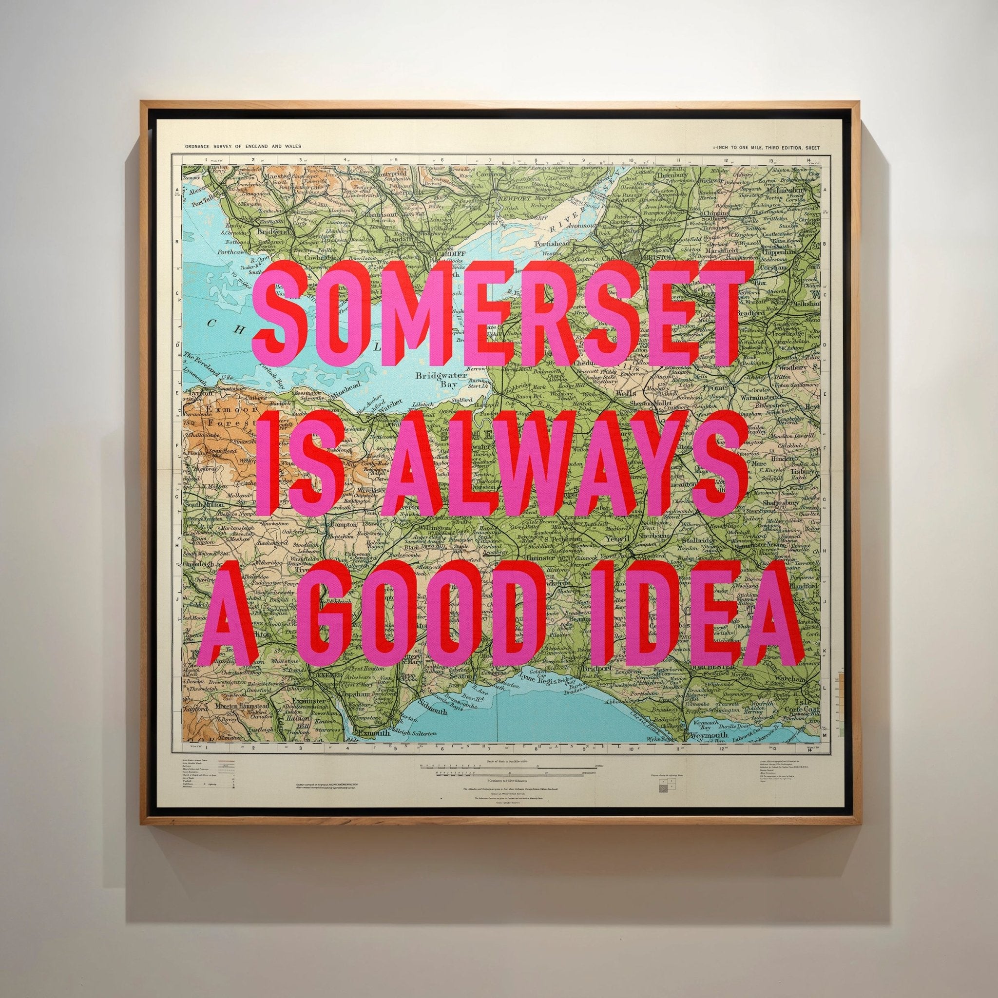 Somerset Retro Pop Art Map Print - Magic Posters