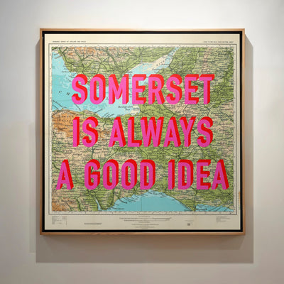 Somerset Retro Pop Art Map Print - Magic Posters