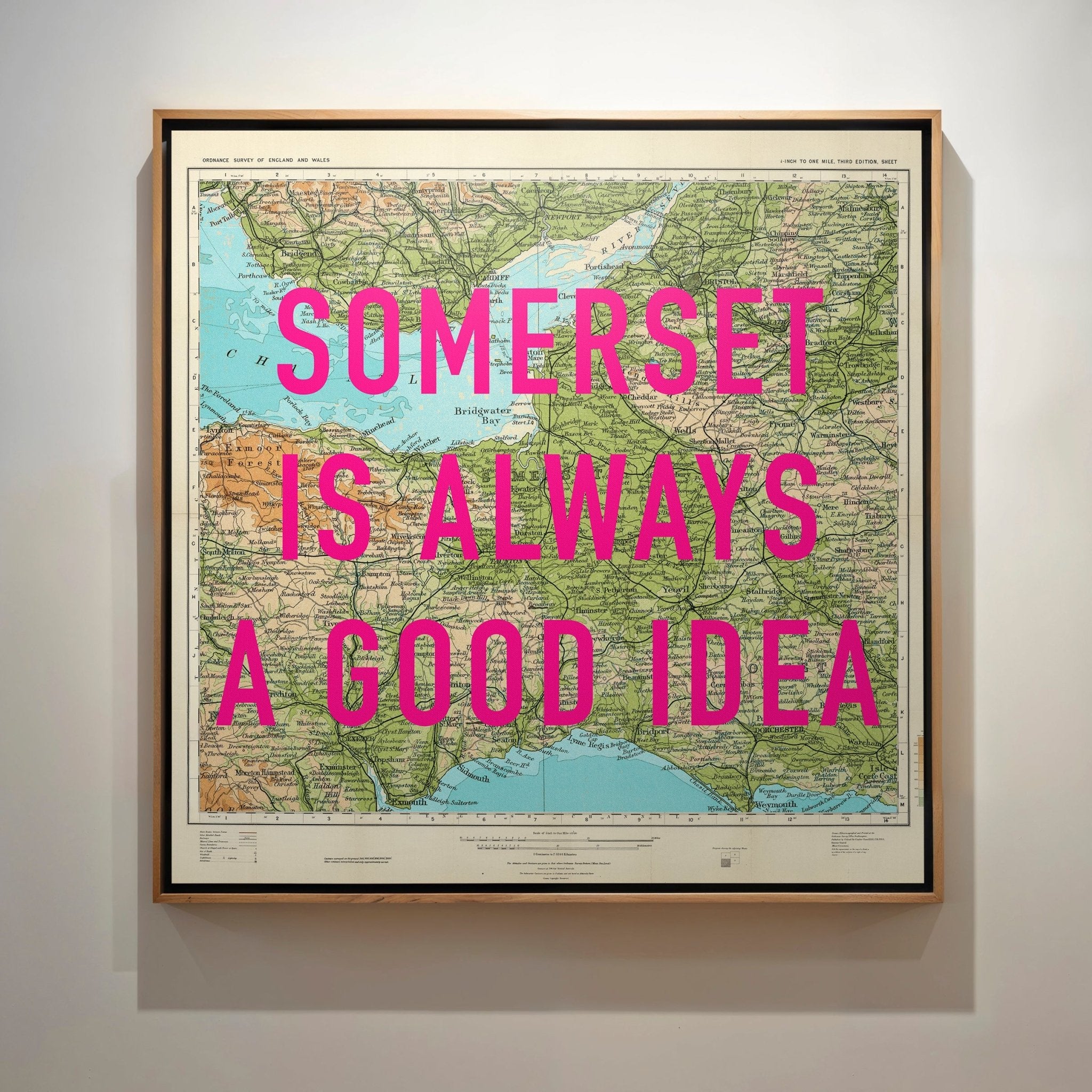 Somerset Retro Pop Art Map Print - Magic Posters