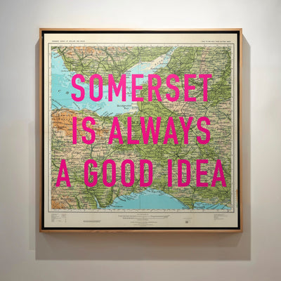 Somerset Retro Pop Art Map Print - Magic Posters