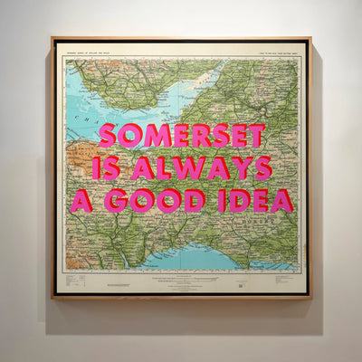 Somerset Retro Pop Art Map Print - Magic Posters