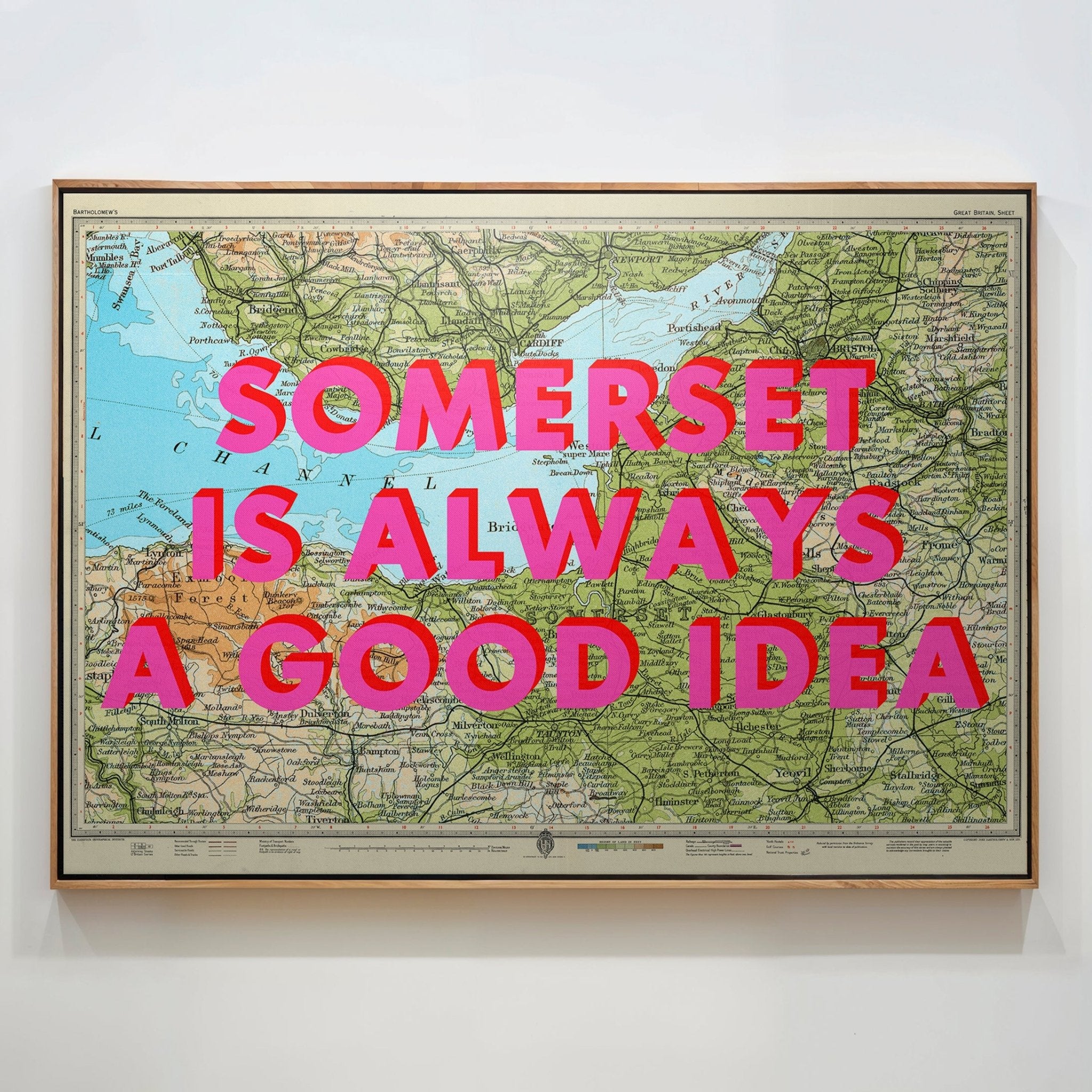 Somerset Retro Pop Art Map Print - Magic Posters