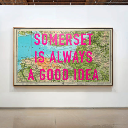 Somerset Retro Pop Art Map Print - Magic Posters