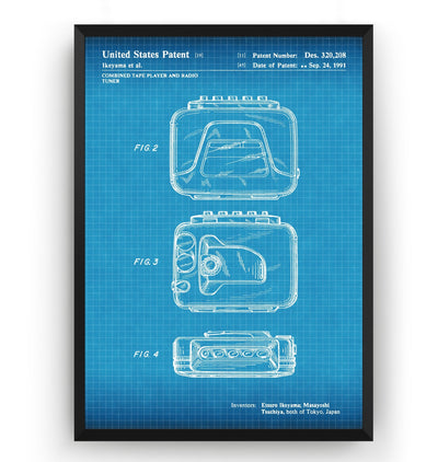 Sony Walkman Prototype 1989 Patent Print - Magic Posters