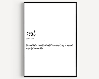 Soul Definition Print - Magic Posters