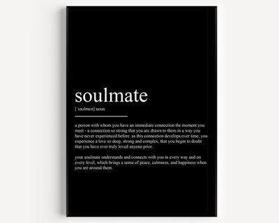 Soulmate Definition Print - Magic Posters