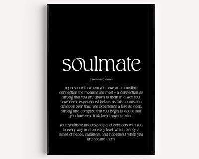 Soulmate Definition Print - Magic Posters
