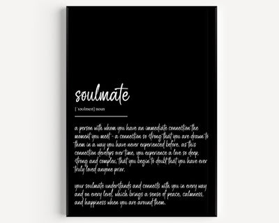 Soulmate Definition Print - Magic Posters