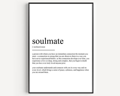 Soulmate Definition Print - Magic Posters