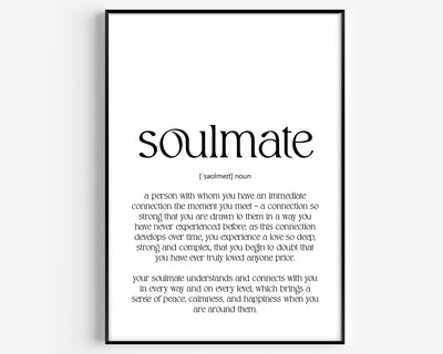Soulmate Definition Print - Magic Posters