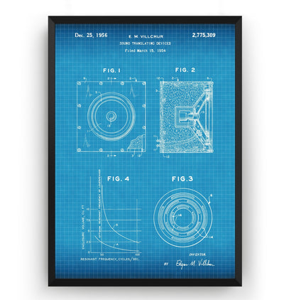 Sound Translating Devices 1954 Patent Print - Magic Posters