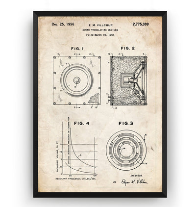 Sound Translating Devices 1954 Patent Print - Magic Posters