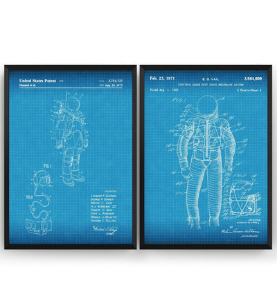 Space Suit Set Of 2 Patent Prints - Magic Posters