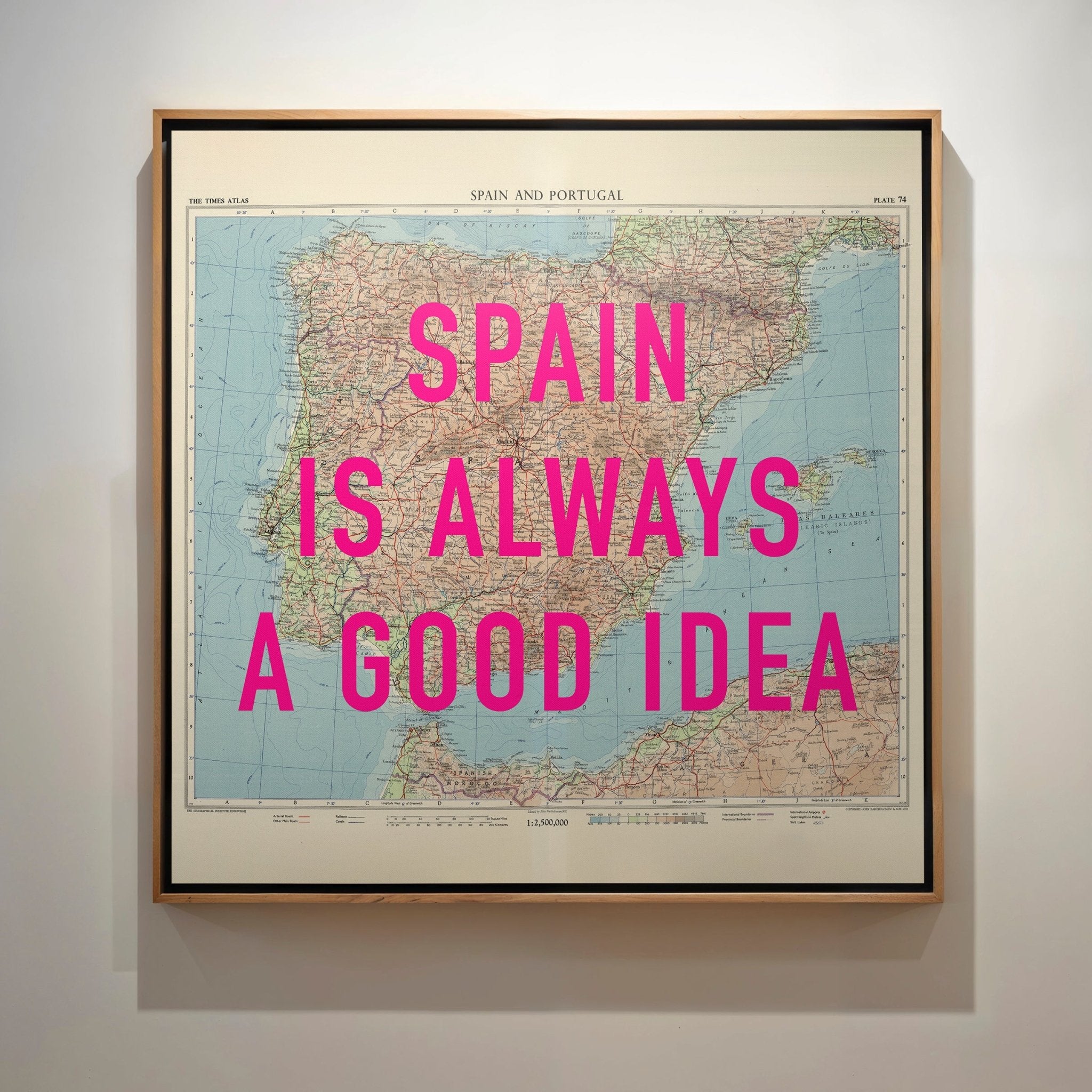 Spain Retro Pop Art Map Print - Magic Posters
