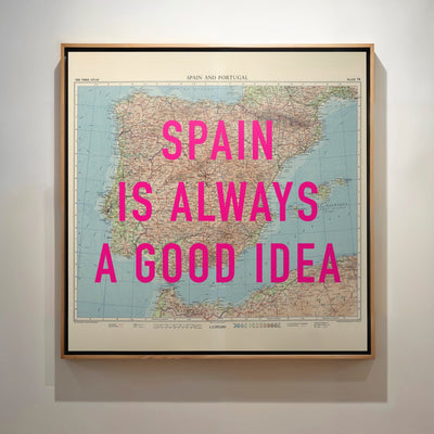 Spain Retro Pop Art Map Print - Magic Posters