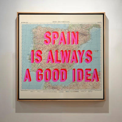 Spain Retro Pop Art Map Print - Magic Posters