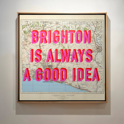 Brighton Retro Pop Art Map Print