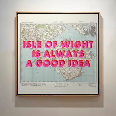 Isle Of Wight Retro Pop Art Map Print