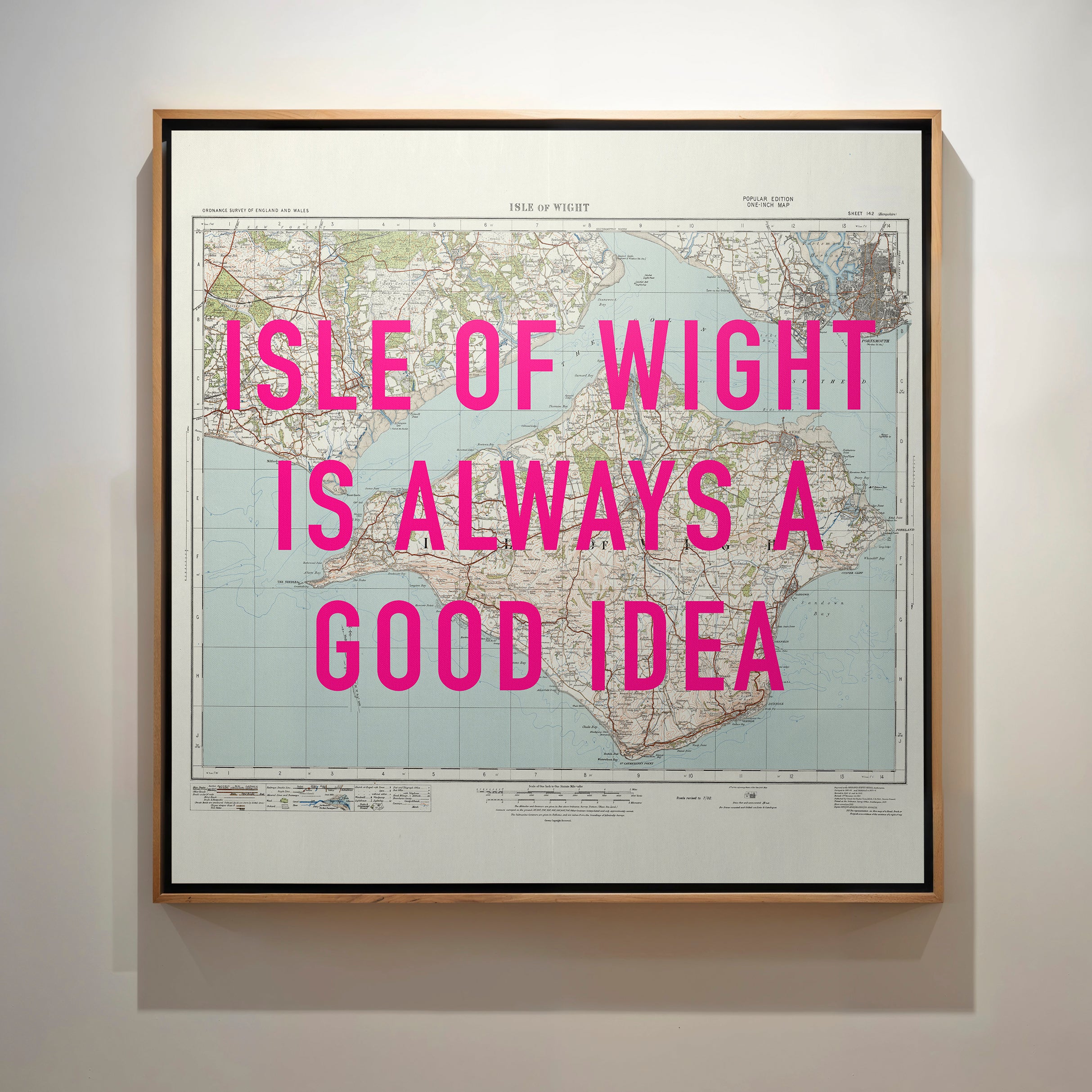 Isle Of Wight Retro Pop Art Map Print
