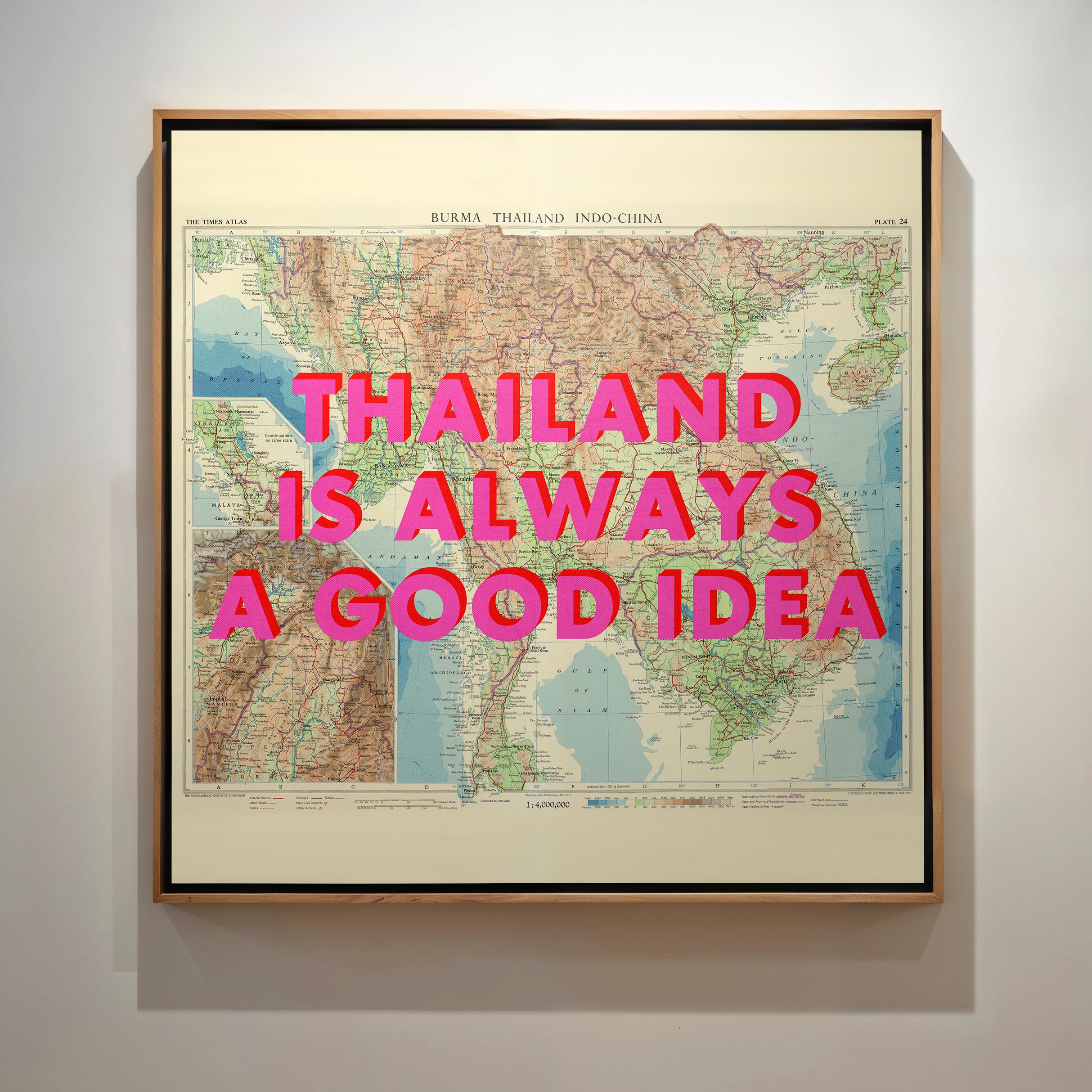 Thailand Retro Pop Art Map Print