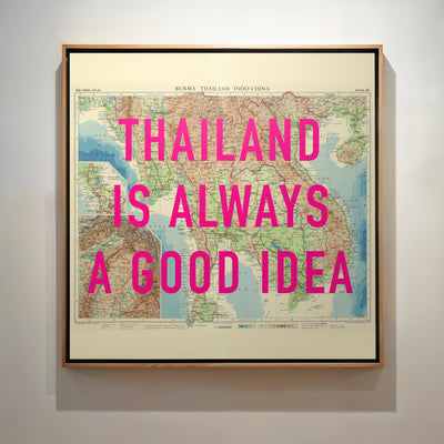 Thailand Retro Pop Art Map Print