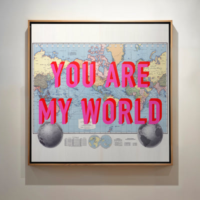 World Retro Pop Art Map Print - Magic Posters