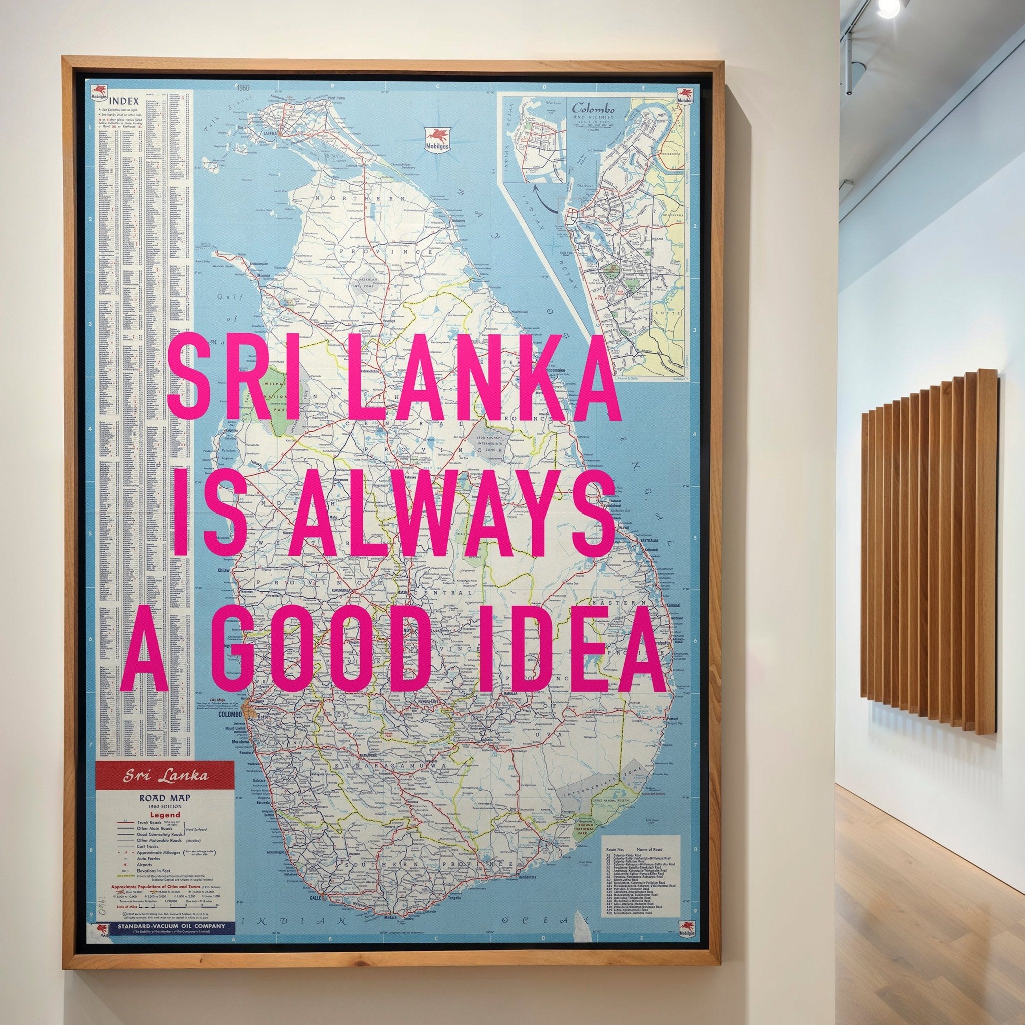 Sri Lanka Retro Pop Art Map Print - Magic Posters