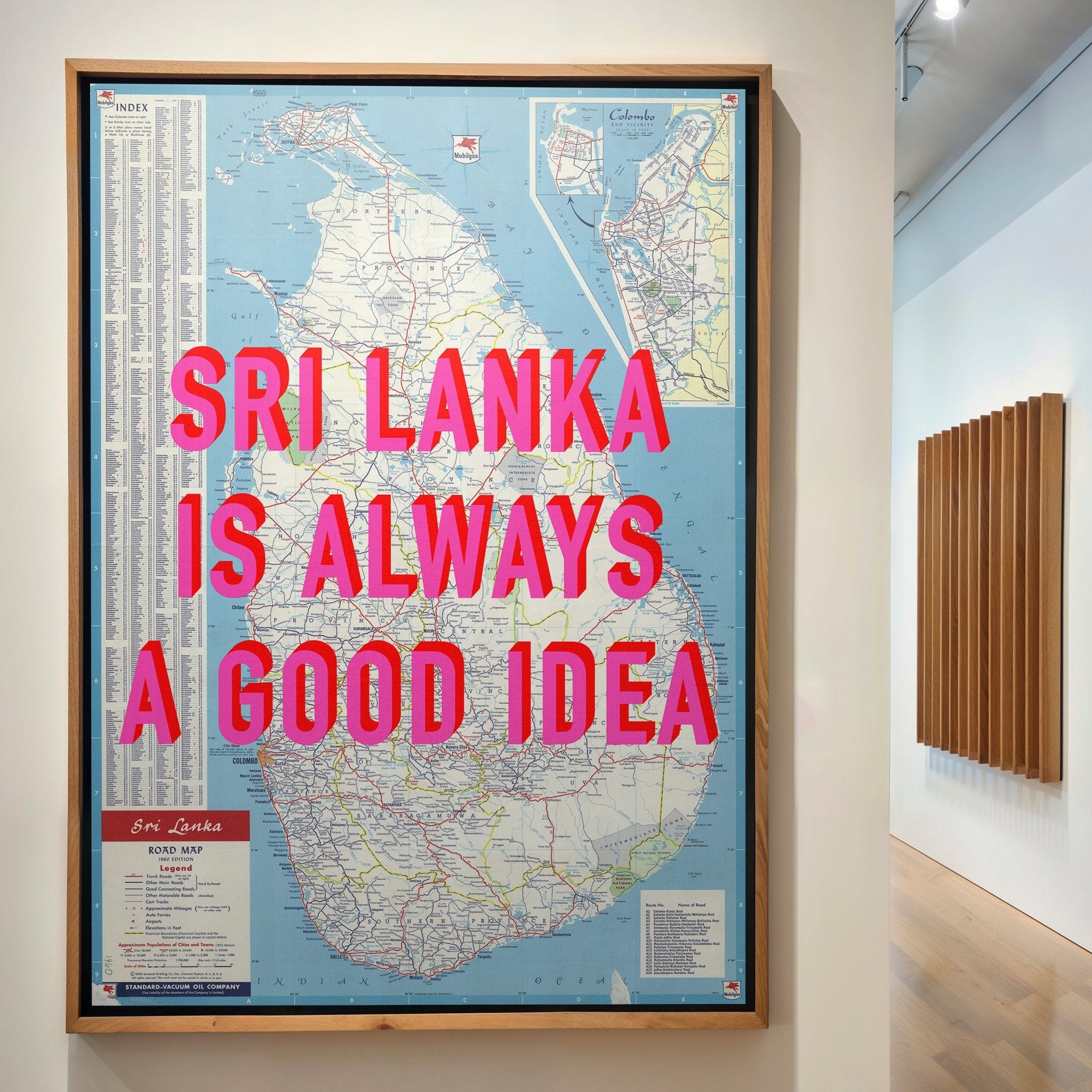 Sri Lanka Retro Pop Art Map Print - Magic Posters