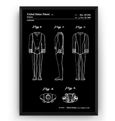 Star Trek Duty Officer Uniform 1980 Patent Print - Magic Posters