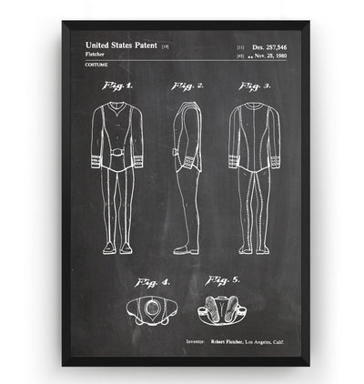 Star Trek Duty Officer Uniform 1980 Patent Print - Magic Posters